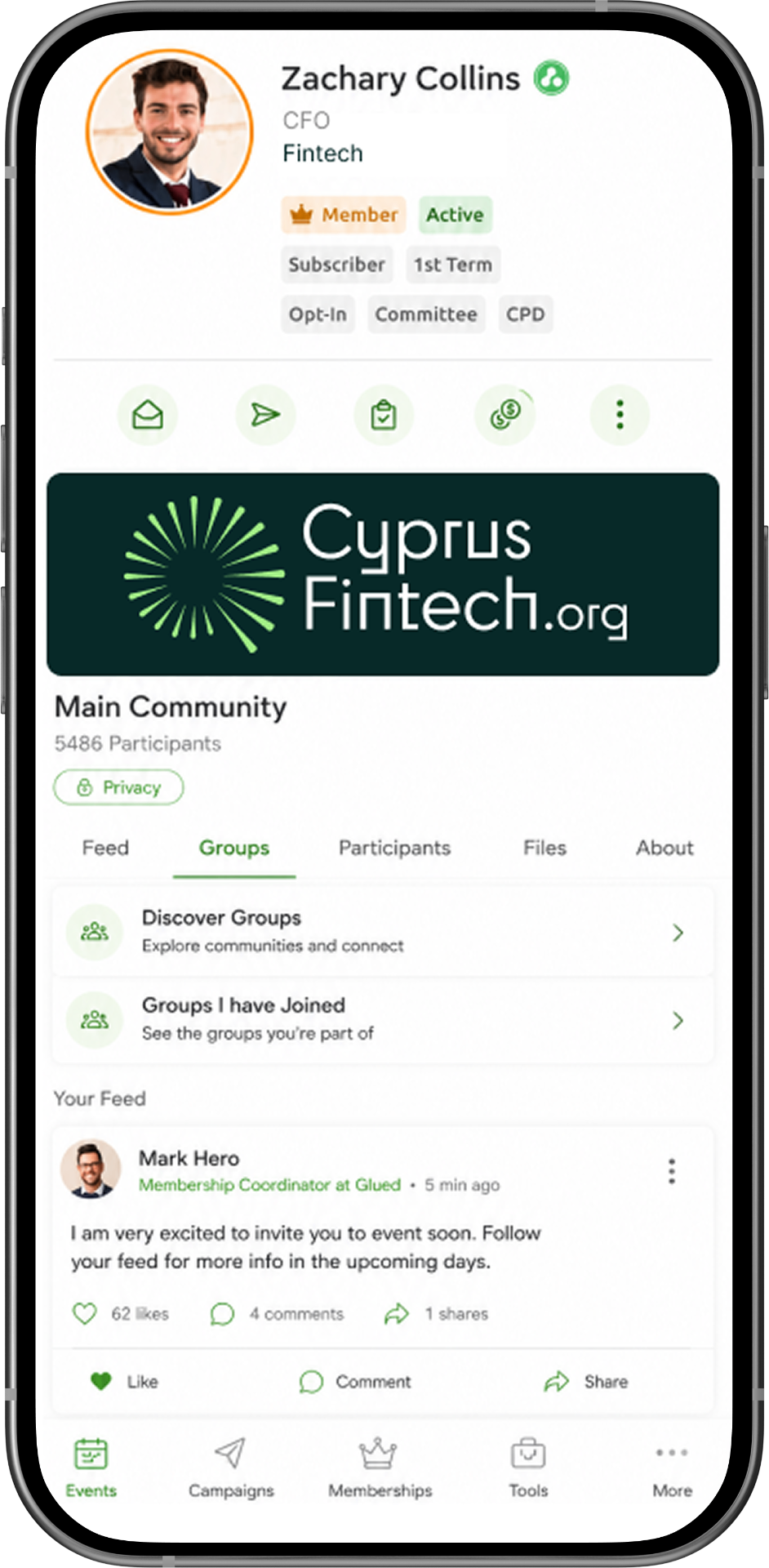CyprusFintech.org mobile app preview